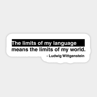 Ludwig Wittgenstein Quote Sticker